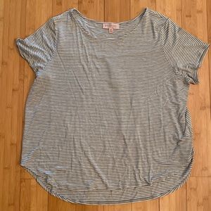 Philosophy Grey & White Stripe Sz 2X